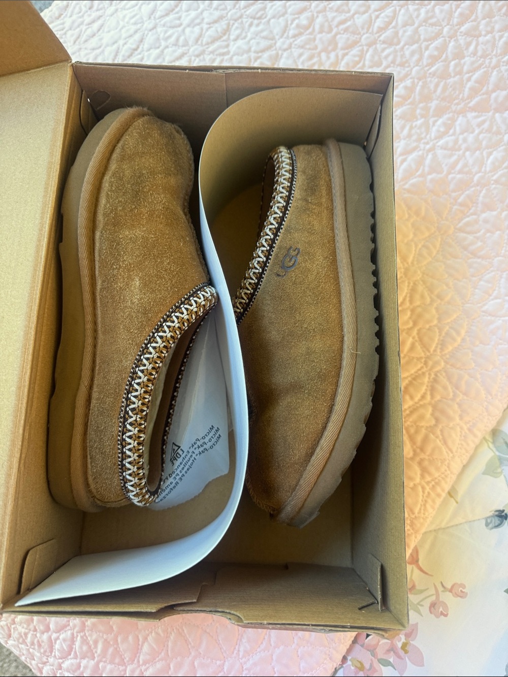 UGG Kids Chestnut Suede Slip-On Tasman II